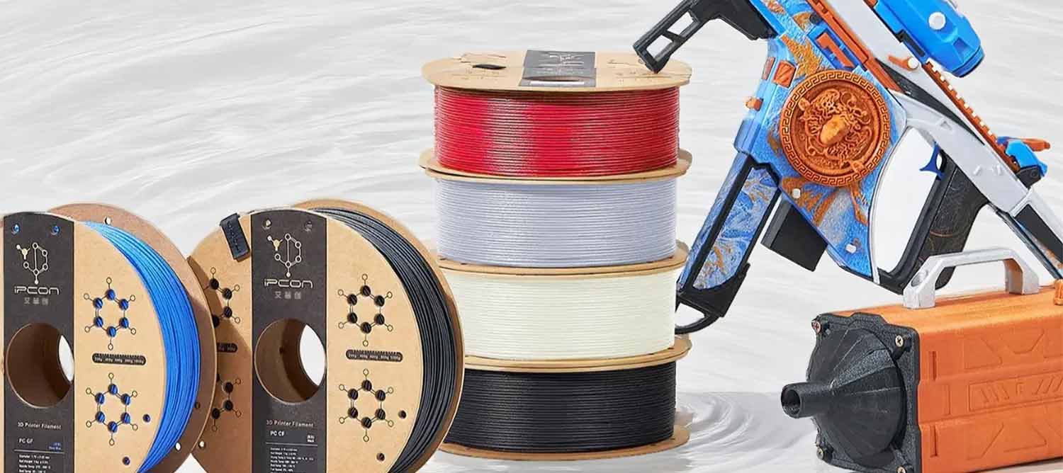 PC-GF Matte Blue 3D Printer Filament, Glass Fiber Reinforced