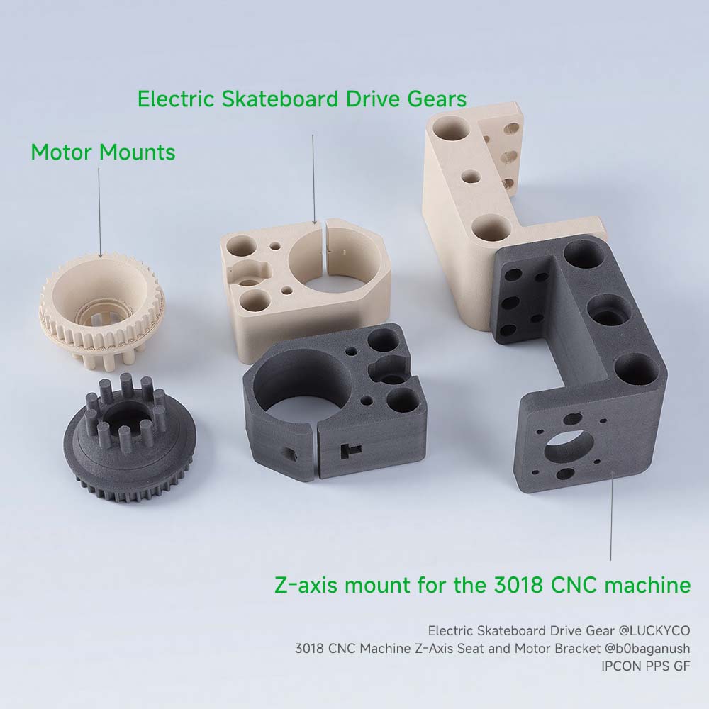 Industrial PPS-GF Glass Fiber 3D Printer Filament, Matte