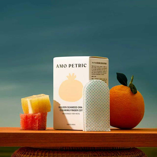 Amo Petric-Finger Wipes for Pet ,pet teeth care Golden Seaweed Oral Care,20pcs