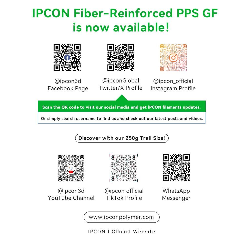 Industrial PPS-GF Glass Fiber 3D Printer Filament, Matte