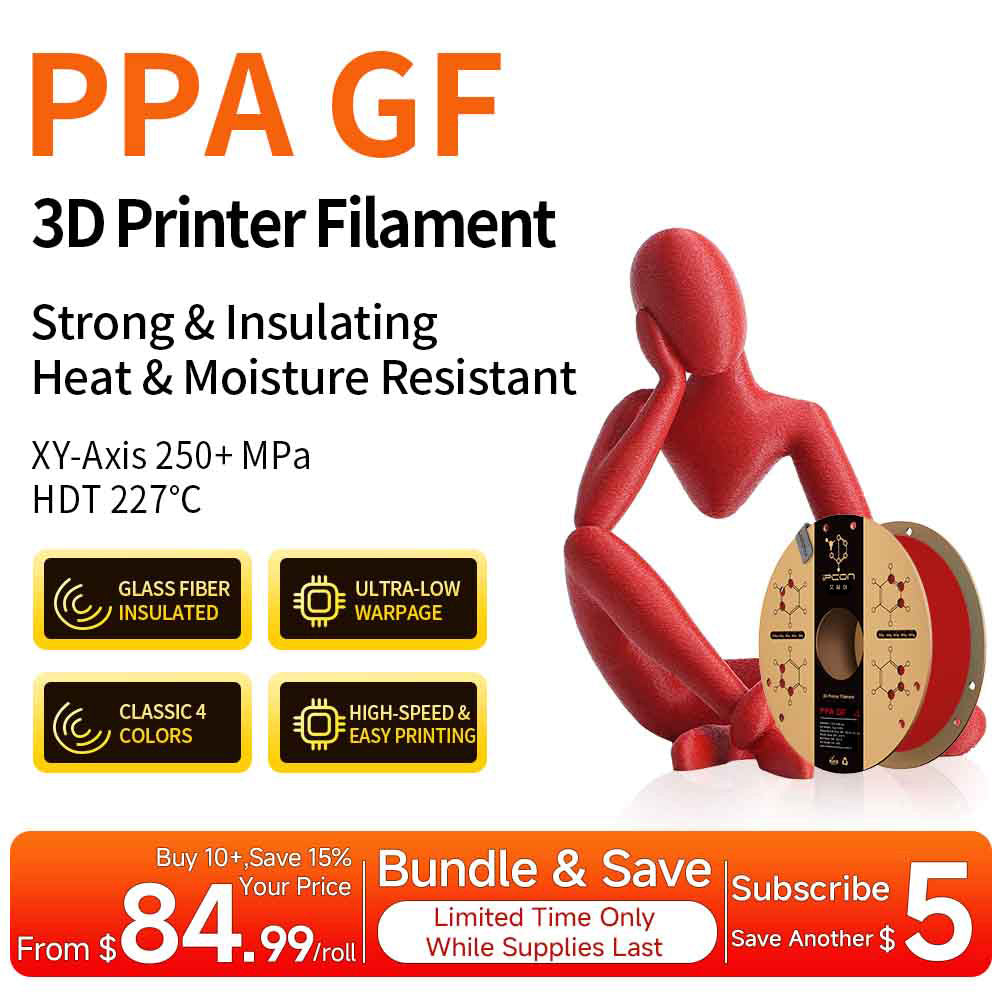PPA-GF Glass Fiber 3D Printer Filament