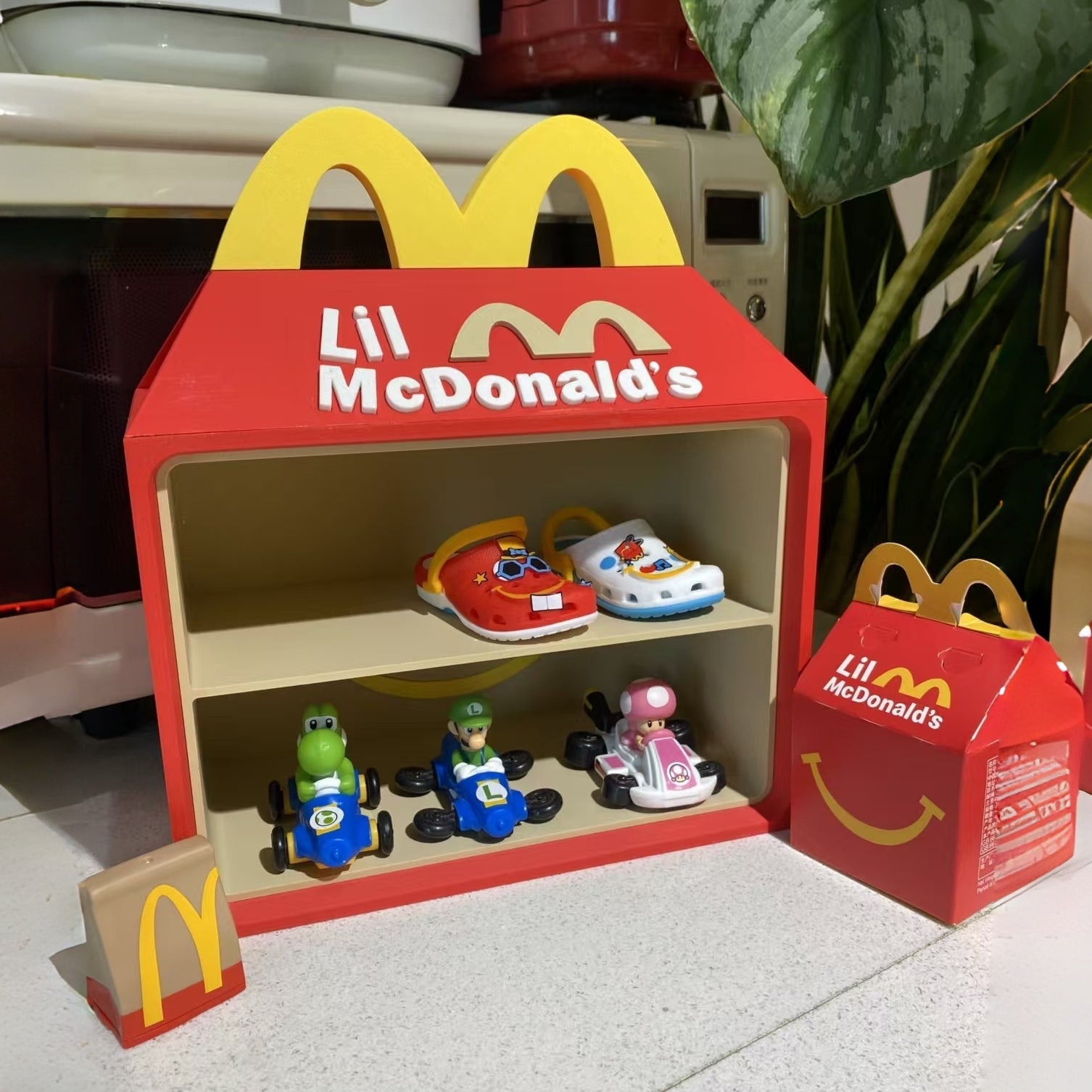 Peaslive 3D Printed Figure Display: Retro Fast Food Box