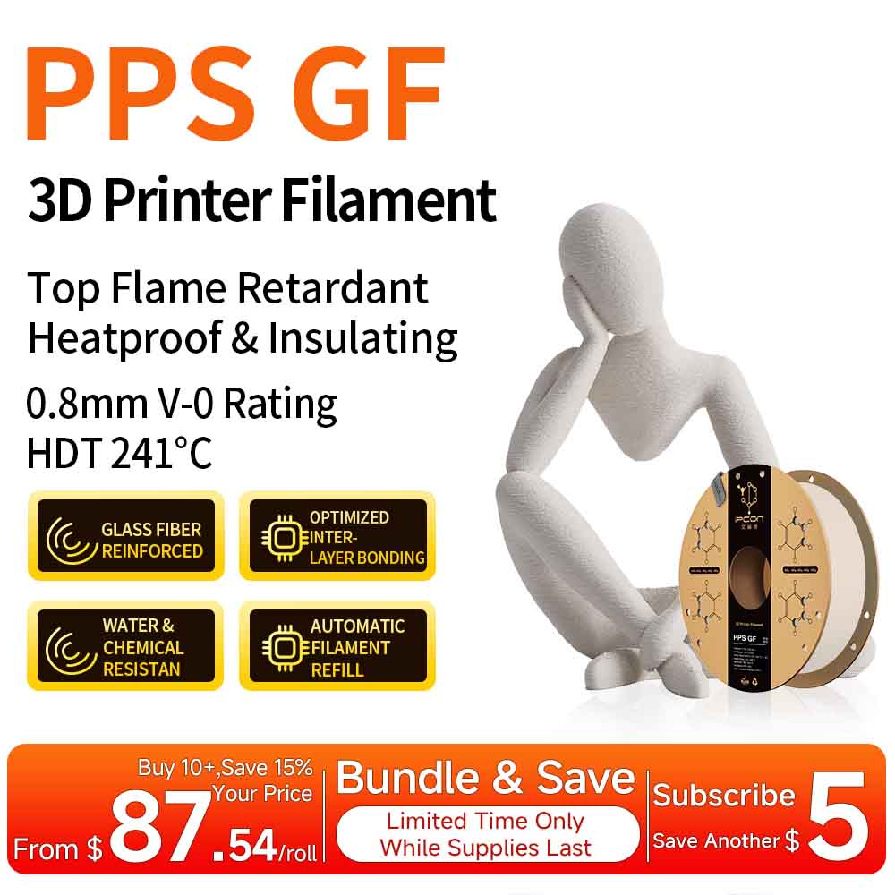 IPCON PPS GF glass fiber reinforced PPS filament spool in white